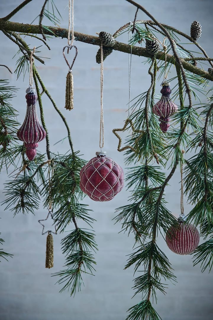 Norille 円形クリスマスオーナメント Ø11 cm, Pomegranate, ribbed Lene Bjerre