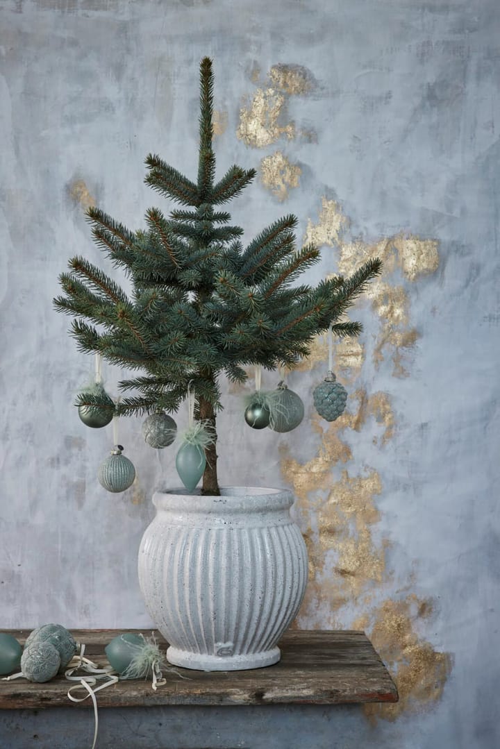 Norille クリスマスボール Ø9 cm, Dusty green mesh Lene Bjerre