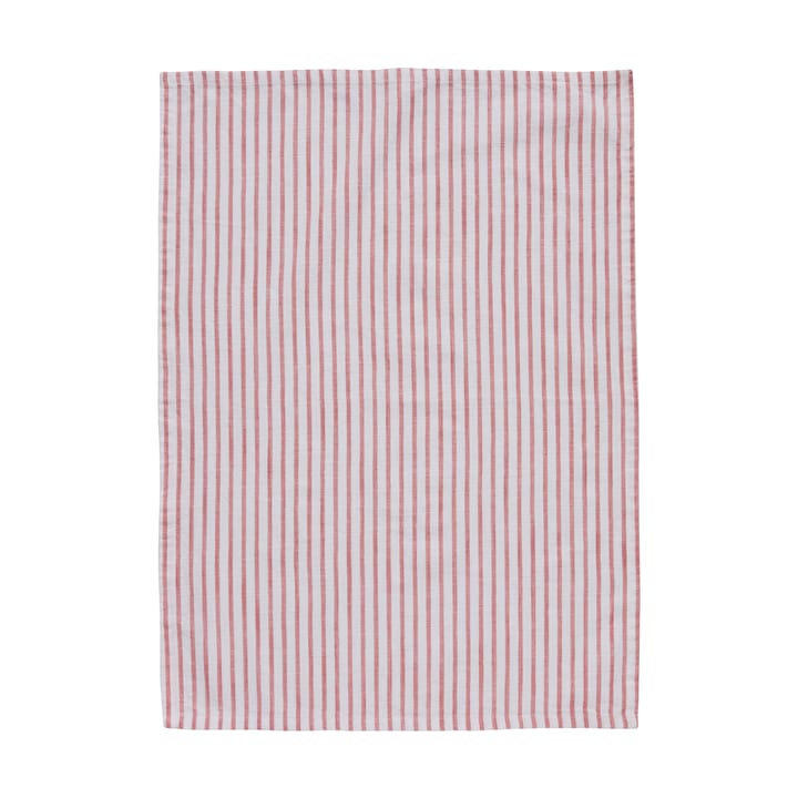 Olivia キッチンタオル 細ストライプ 50x70 cm - Off white-dark coral - Lene Bjerre