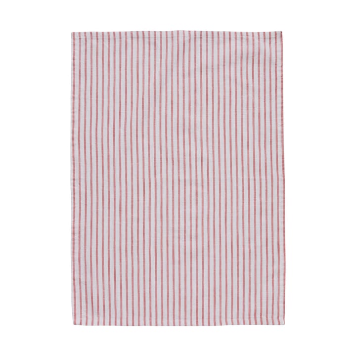 Olivia キッチンタオル 細ストライプ 50x70 cm - Off white-dark coral - Lene Bjerre