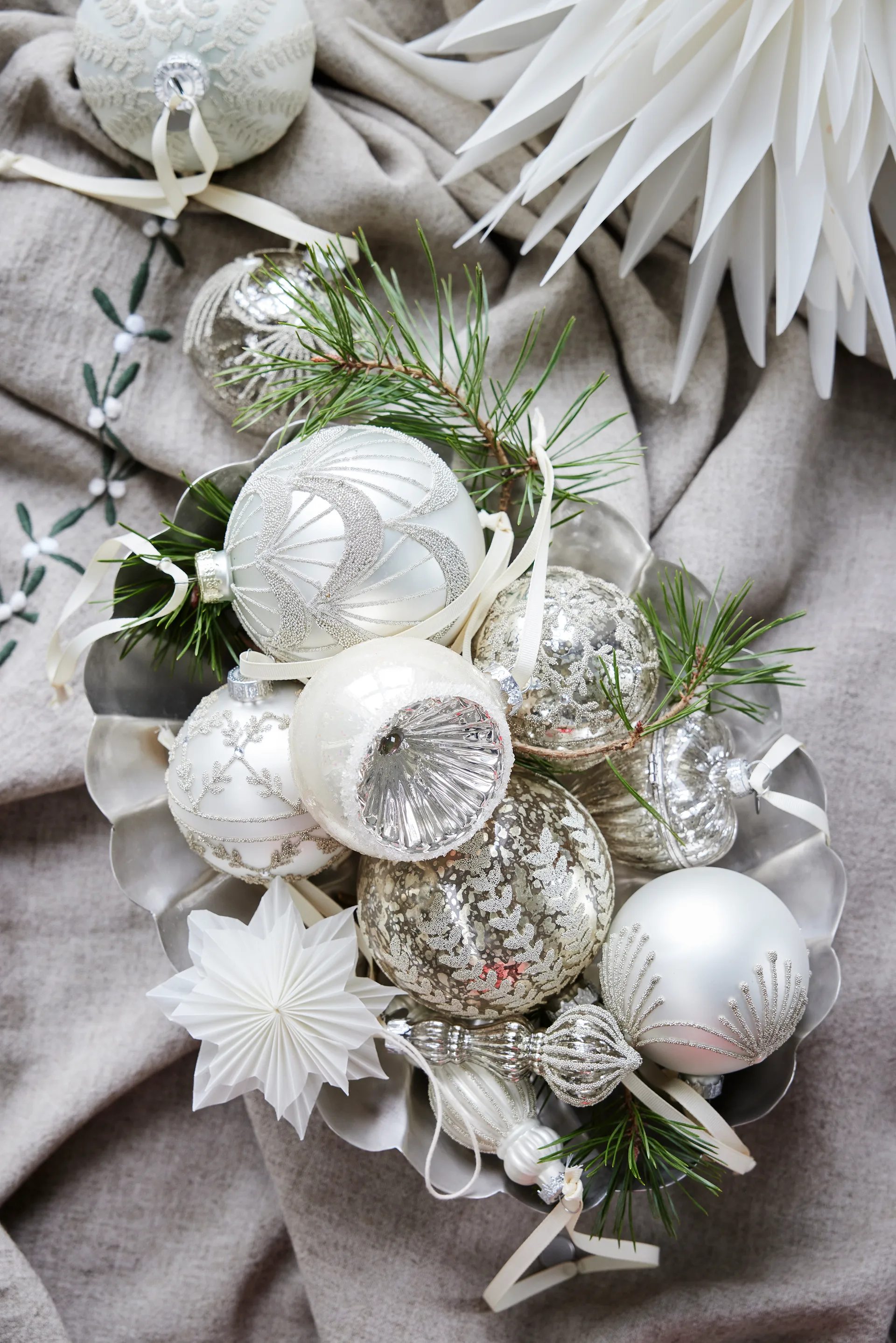 Palisa スターデコレーション ペンダント 10 cm, Off white Lene Bjerre