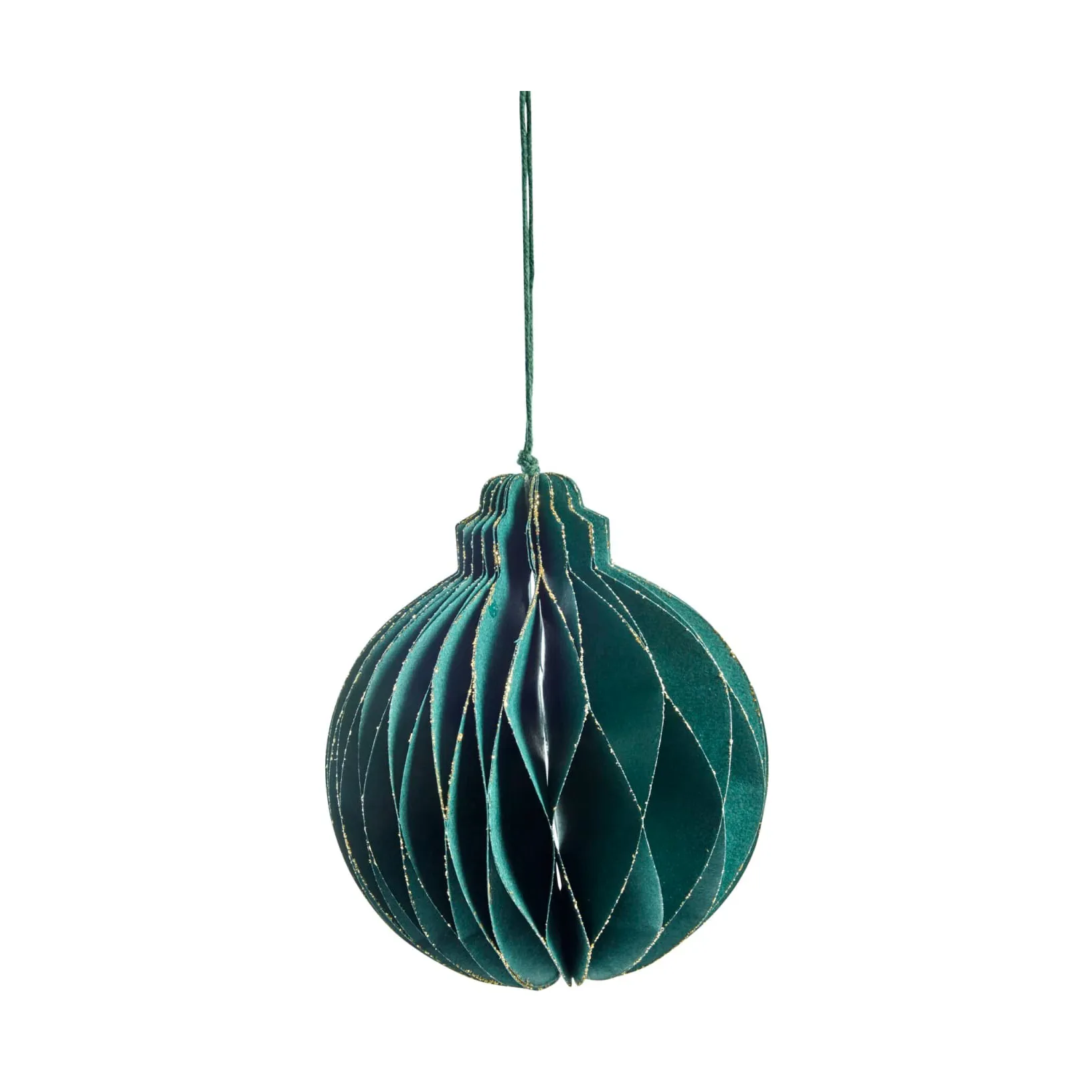 Pappia クリスマスオーナメント 12 cm, Dark green, round Lene Bjerre