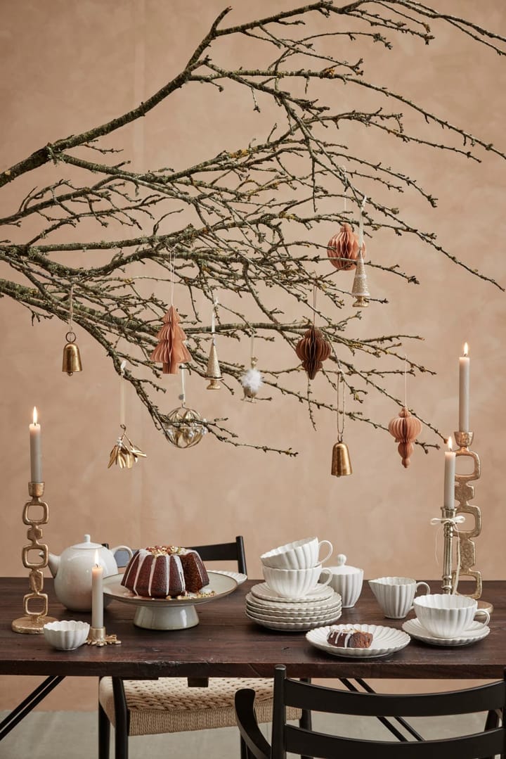 Pappia クリスマスオーナメント 12 cm, Rose, round Lene Bjerre