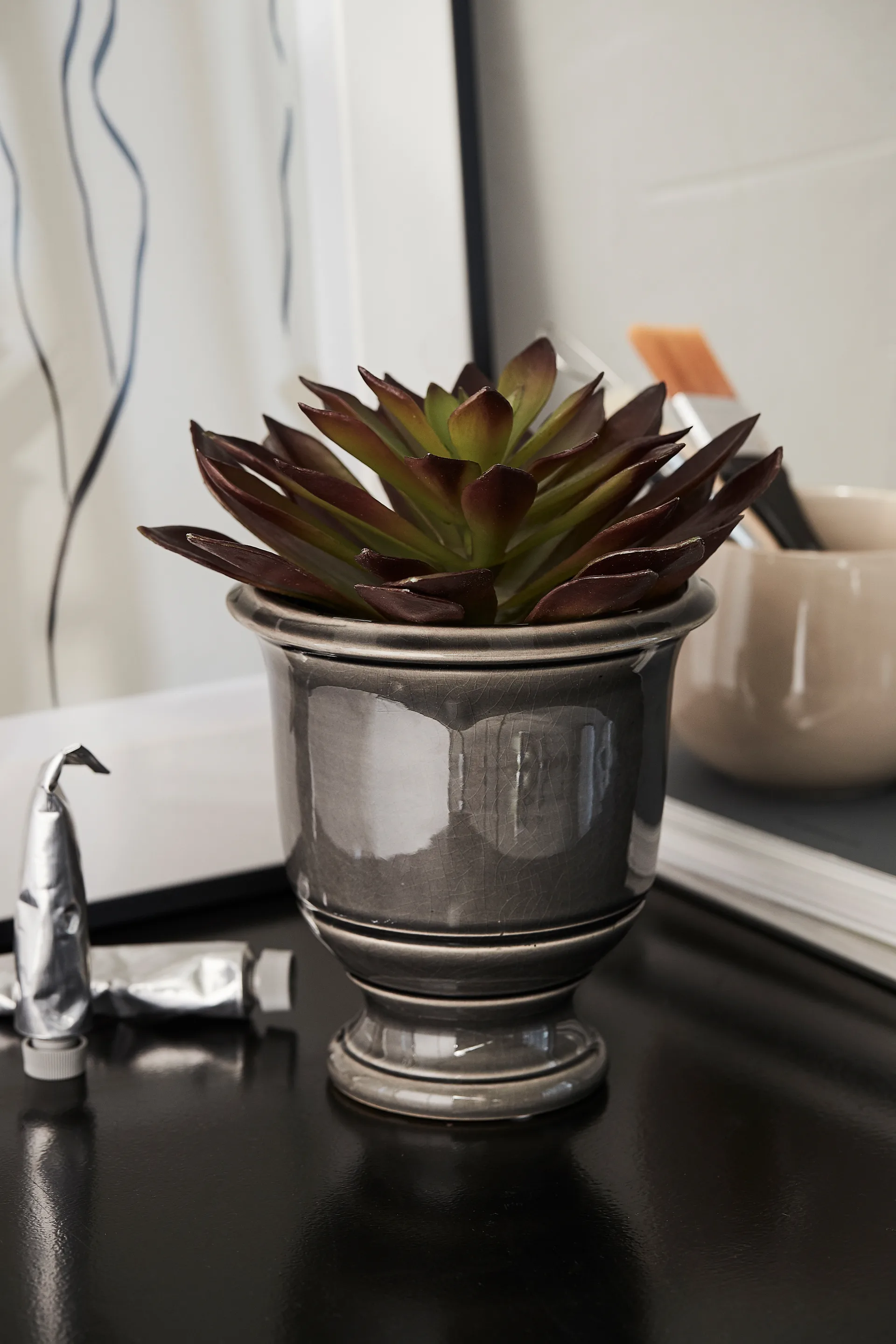 Roselle 植木鉢 Ø13 cm, Dark grey Lene Bjerre