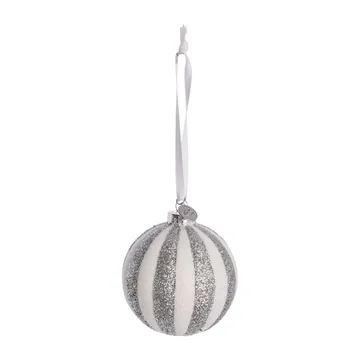 Selvie オーナメント Ø8 cm - white-silver - Lene Bjerre