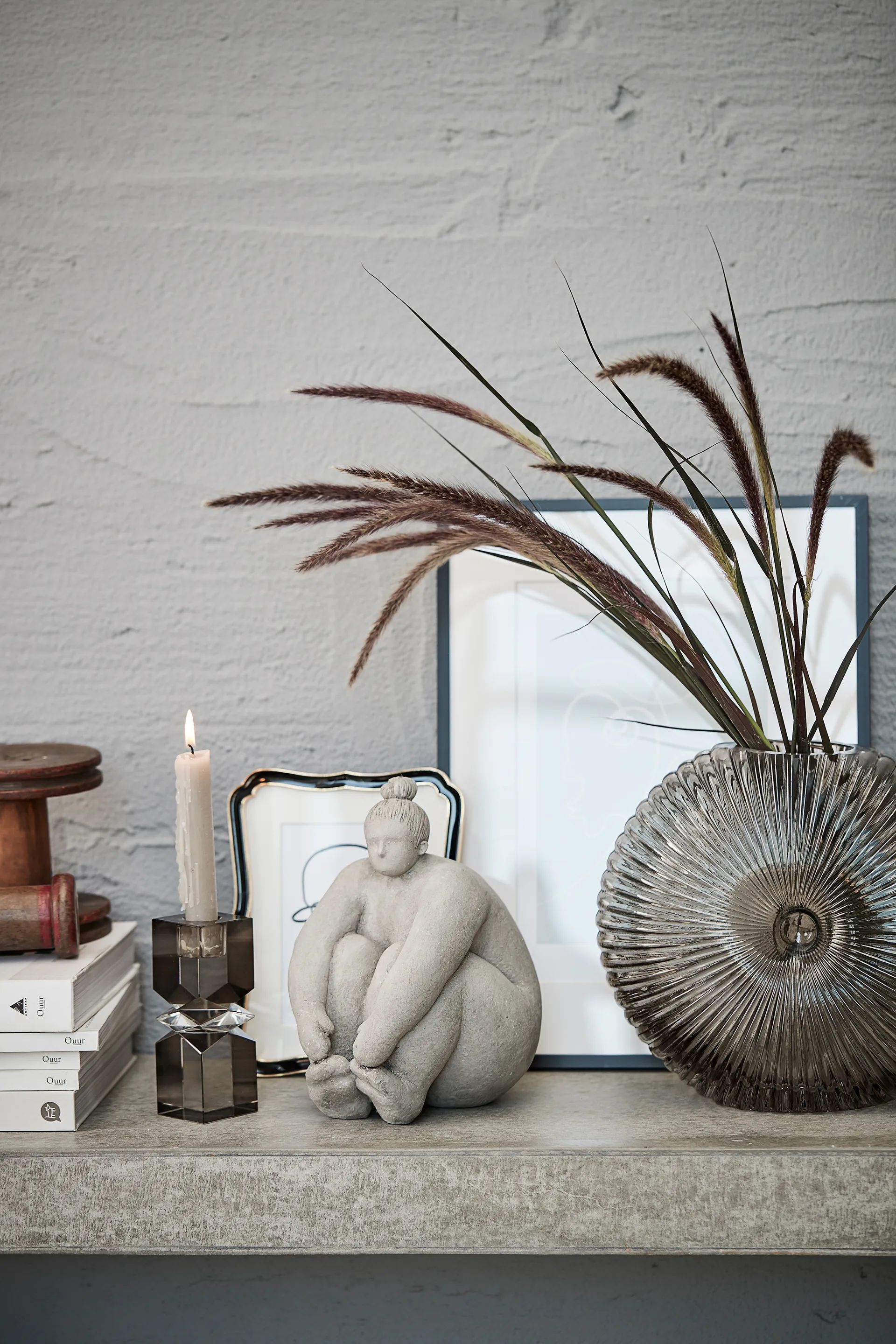 Silma キャンドルスティック dark grey, 13.5 cm Lene Bjerre