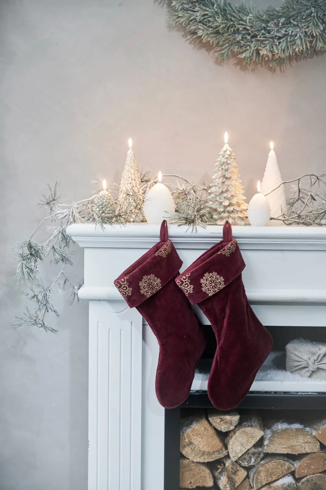 Stassia  クリスマスストッキング 38 cm, Pomegranate Lene Bjerre