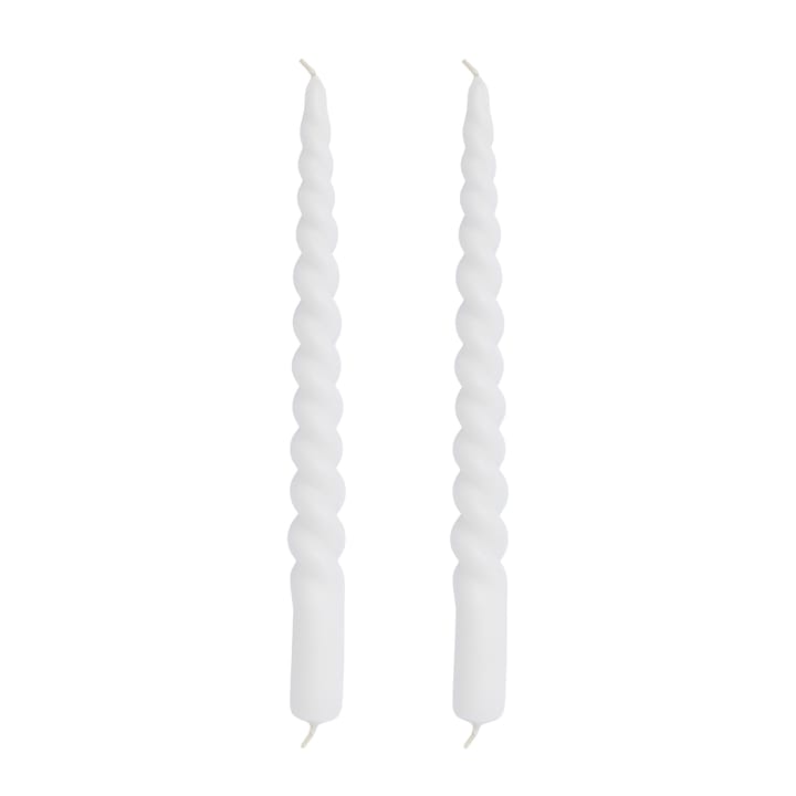 Twisted ツイストキャンドル 25 cm 2本 - White - Lene Bjerre