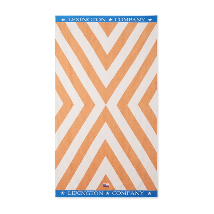 グラフィックコットンヴェロア ビーチタオル 100x180 cm, Beige-white-blue Lexington | レキシントン