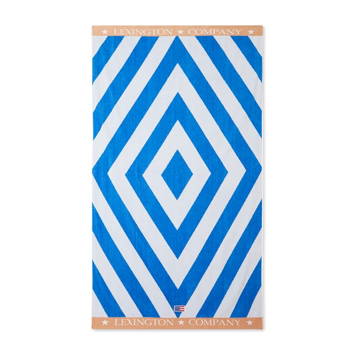 グラフィックコットンヴェロア ビーチタオル 100x180 cm, Blue-white-beige Lexington | レキシントン