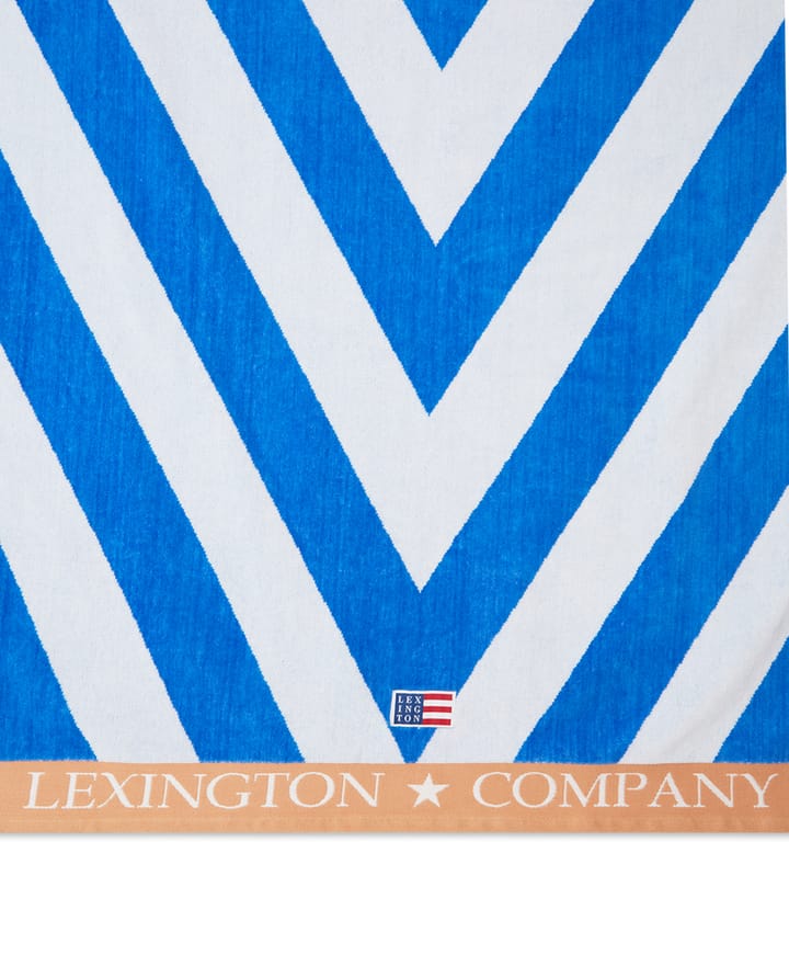 グラフィックコットンヴェロア ビーチタオル 100x180 cm, Blue-white-beige Lexington | レキシントン