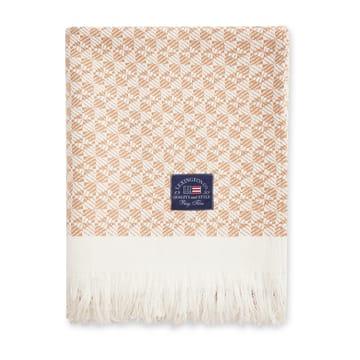 ストライ�プ ストラクチャー リサイクルコットンスロー 130x170 cm - Beige-white - Lexington | レキシントン