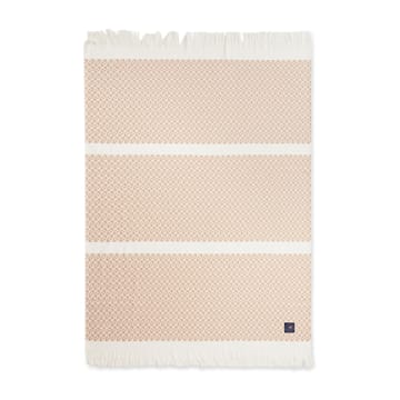 ストライプ ストラクチャー リサイクルコットンスロー 130x170 cm - Beige-white - Lexington | レキシントン
