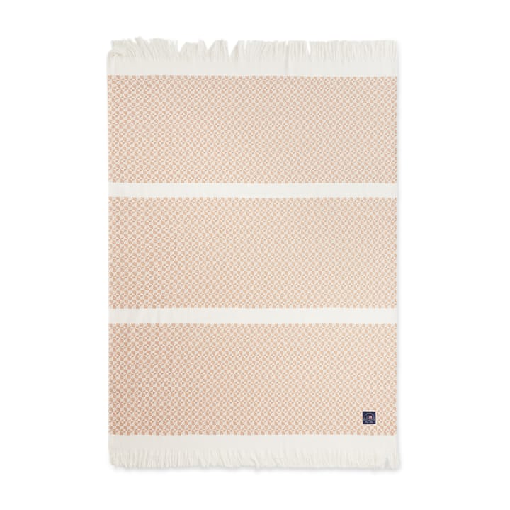 ストライプ ストラクチャー リサイク�ルコットンスロー 130x170 cm, Beige-white Lexington | レキシントン