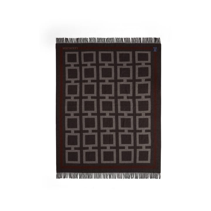 グラフィック リサイクルウール スロー 130x170 cm - Dark grey-white-brown - Lexington | レキシントン