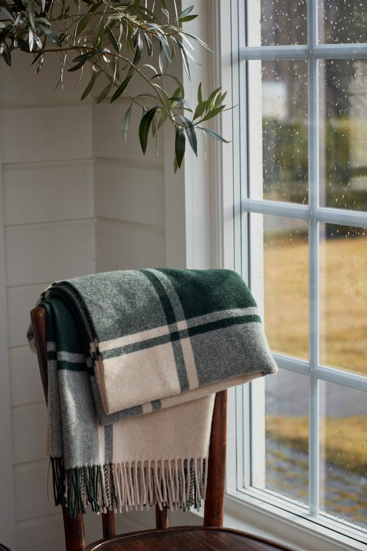 チェックリサイクルブランケット 130x170 cm, Green-beige Lexington | レキシントン