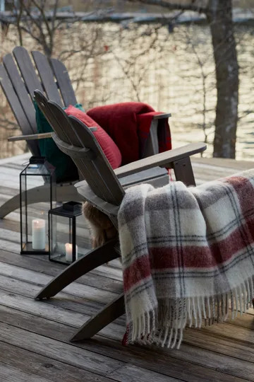 チェック モヘア ミックスブランケット 130x170 cm - Red-beige-white - Lexington | レキシントン