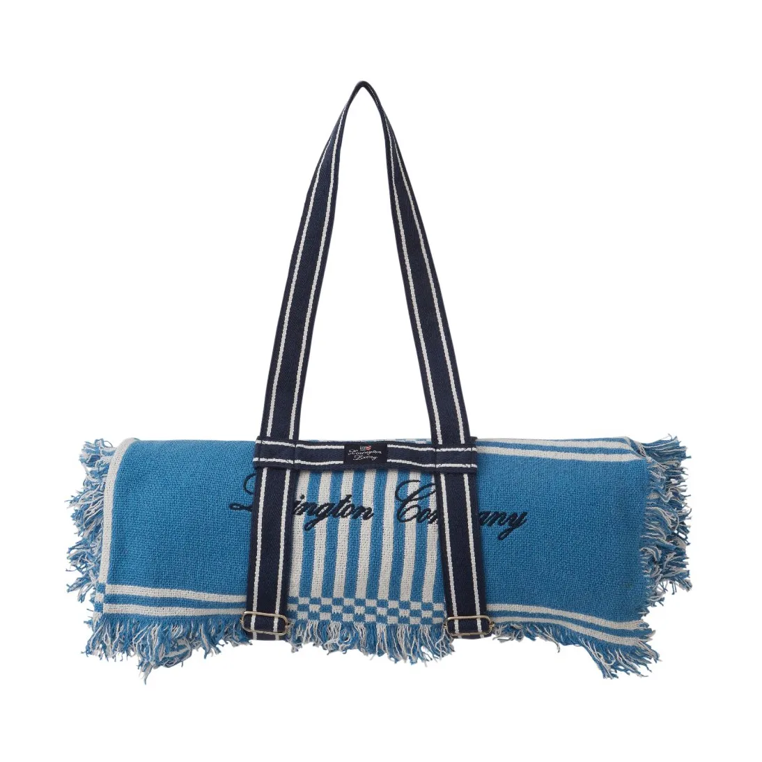 チェック リサイクルコットン ピクニックブランケット 150x150 cm, Blue Lexington | レキシントン