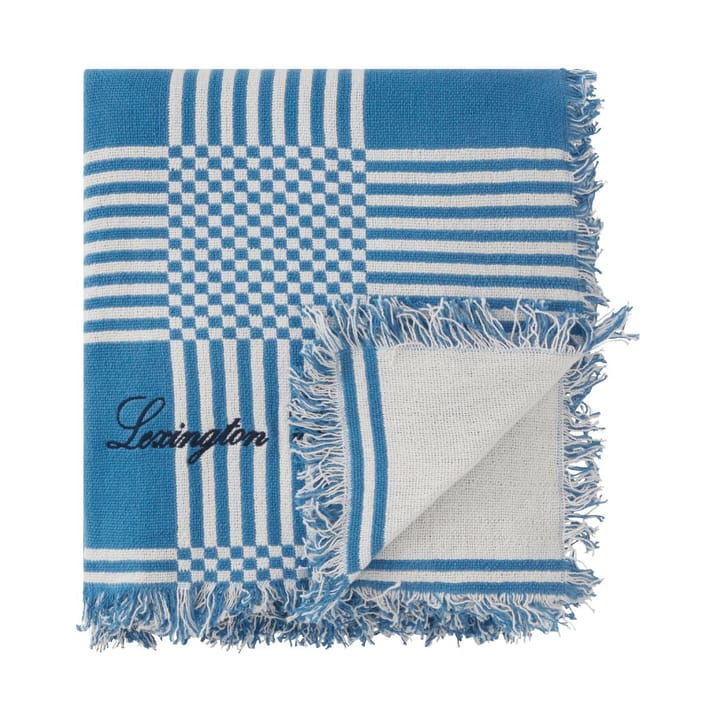 チェック リサイクルコットン ピクニックブランケット 150x150 cm, Blue Lexington | レキシントン