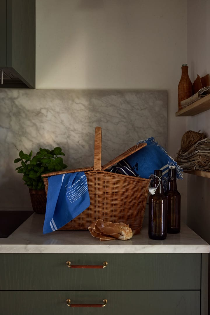 チェック リサイクルコットン ピクニックブランケット 150x150 cm, Blue Lexington | レキシントン