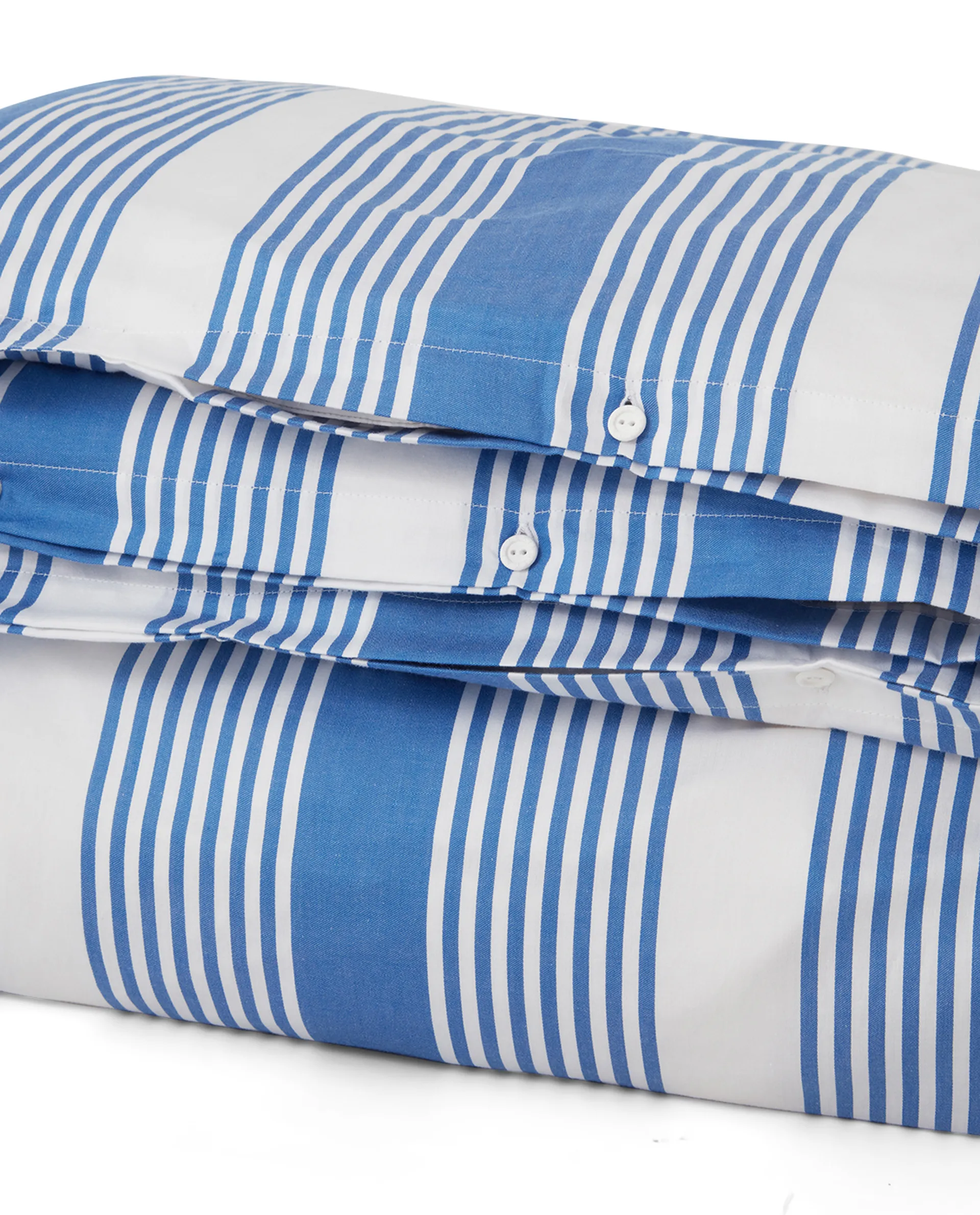 ストライプ コットンサテン ベッドセット 150x210 cm, Blue-white Lexington | レキシントン