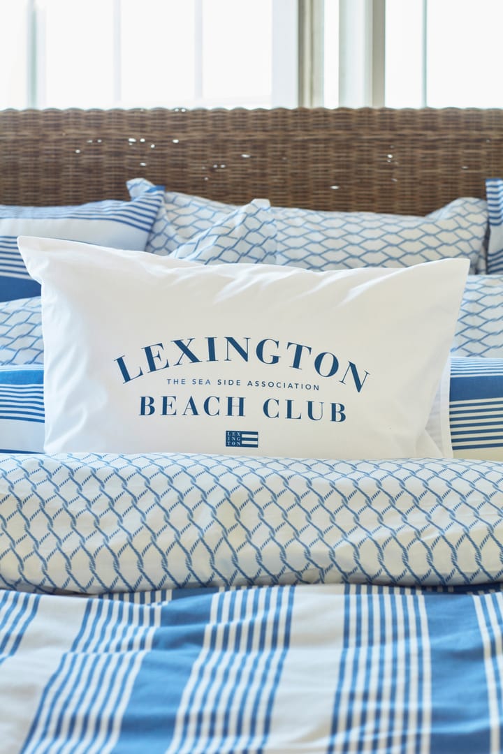 ストライプ コットンサテン ベッドセット 150x210 cm, Blue-white Lexington | レキシントン