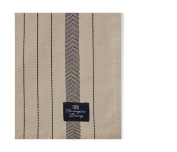 ストライプ オーガニックコットン テーブルクロス 150x350 cm - Beige-dark grey - Lexington | レキシントン