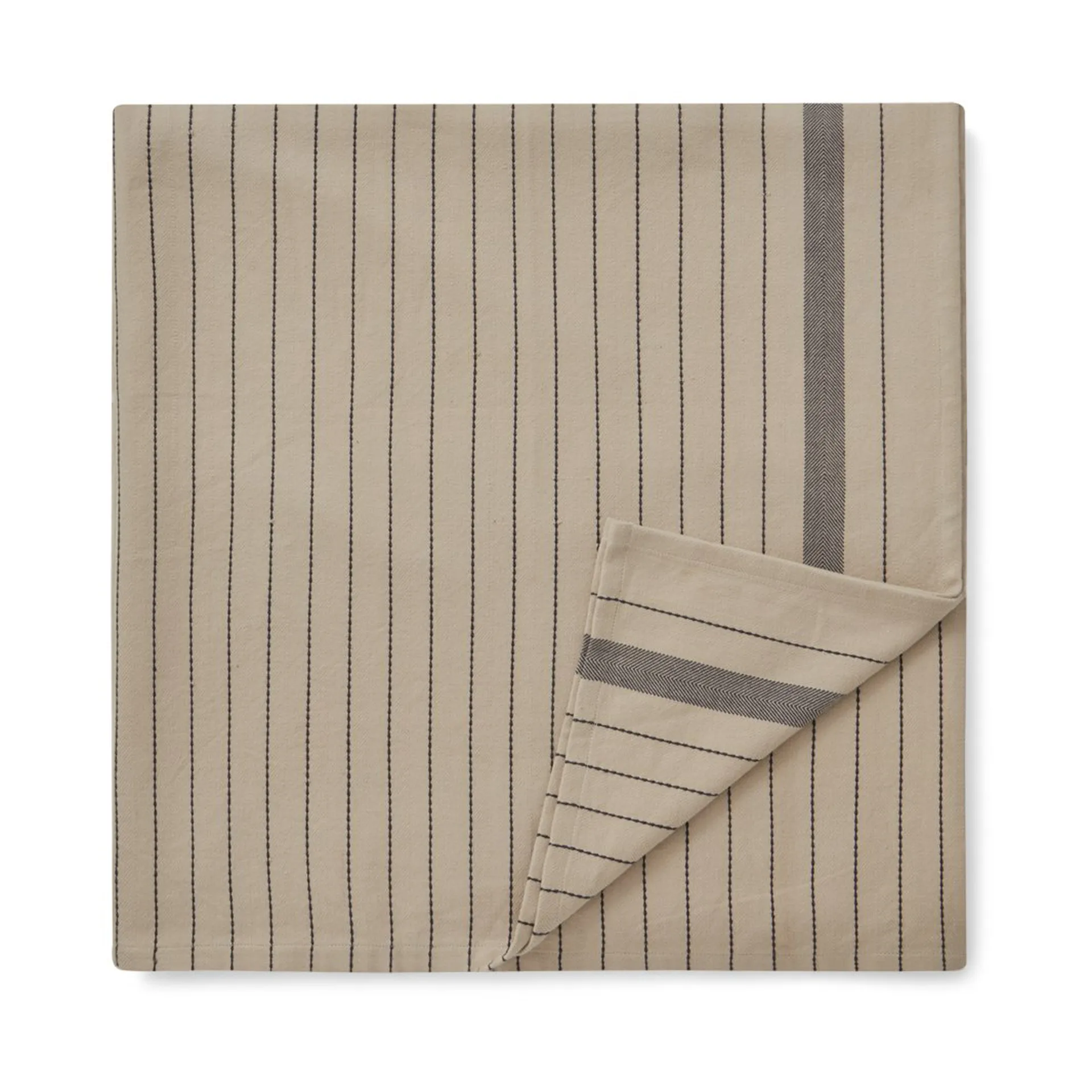 ストライプ オーガニックコットン テーブルクロス 150x350 cm, Beige-dark grey Lexington | レキシントン