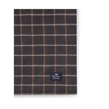 チェック コットン リネン テーブルクロス 150x350 cm - Dark grey-beige - Lexington | レキシントン