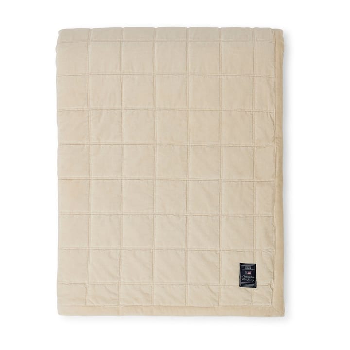 コットンベルベット キルトベッドスプレッド 160x240 cm, Light beige Lexington | レキシントン