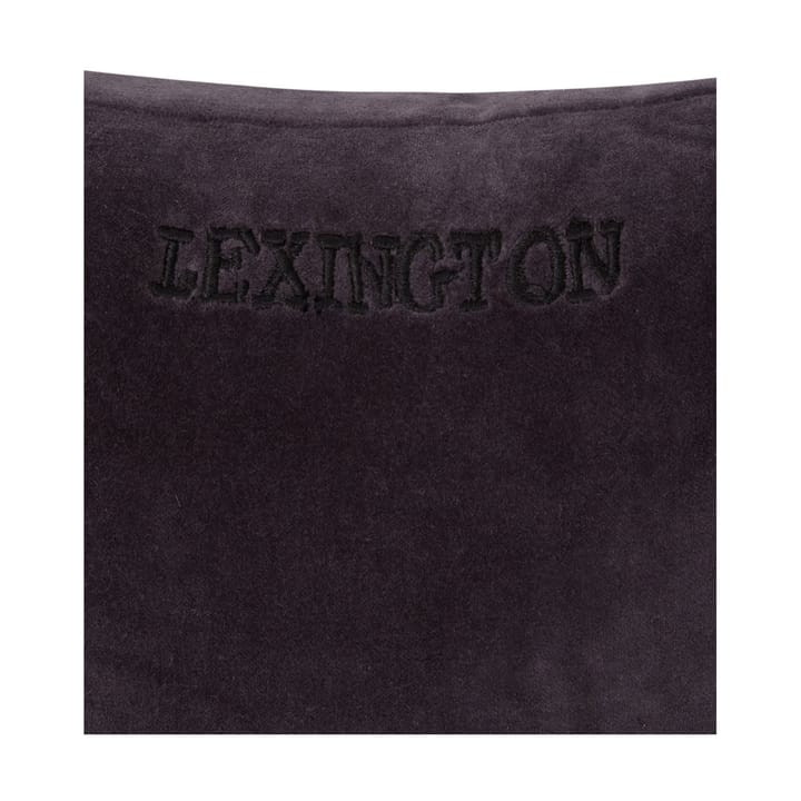 ストライプ オーガニックコットン ベルベット クッション 30x40 cm, Dark grey-light beige Lexington | レキシントン