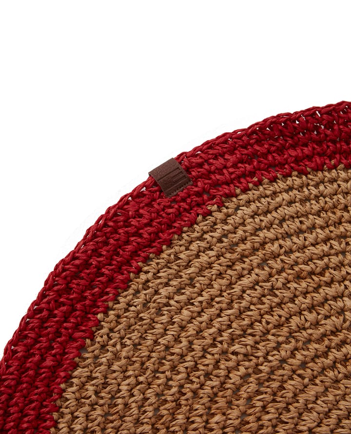 ラウンド リサイクルペーパーストロー ランチョンマット Ø38, Beige-red Lexington | レキシントン
