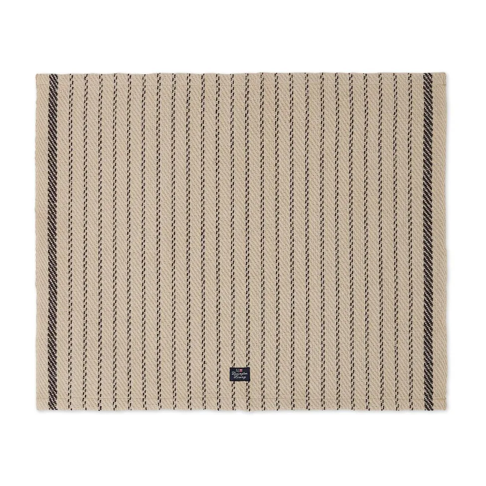 ストライプ ジュートコットン ランチョンマット 40x50 cm, Beige-dark Grey Lexington | レキシントン