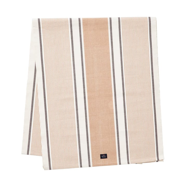 ストライプ オーガニックコットン テーブルランナー 50x250 cm, White-beige Lexington | レキシントン