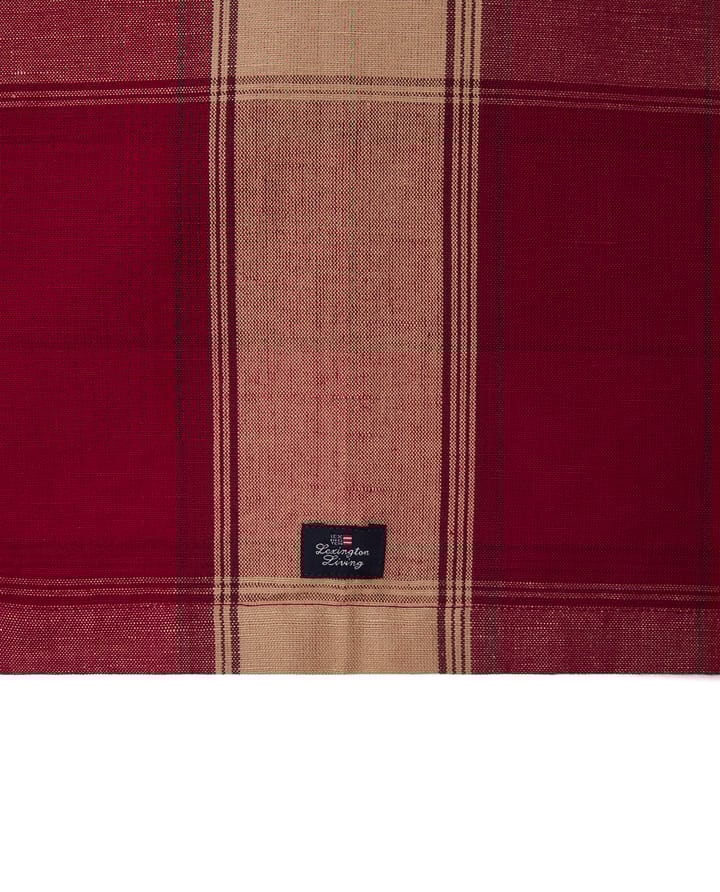 チェック リネンコットン ランナー 50x350 cm, Red-beige Lexington | レキシントン