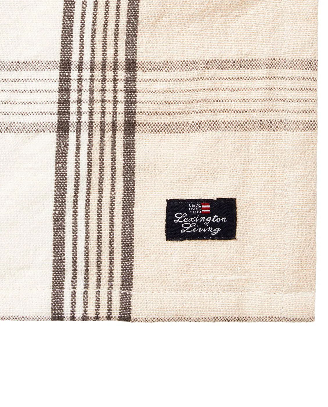 チェック リネン/コットン ナプキン 50x50 cm, Beige Lexington | レキシントン