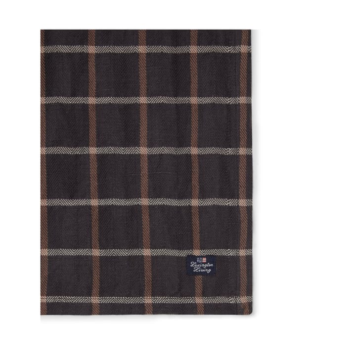 チェック コットン リネン ナプキン 50x50 cm, Dark grey-beige Lexington | レキシントン