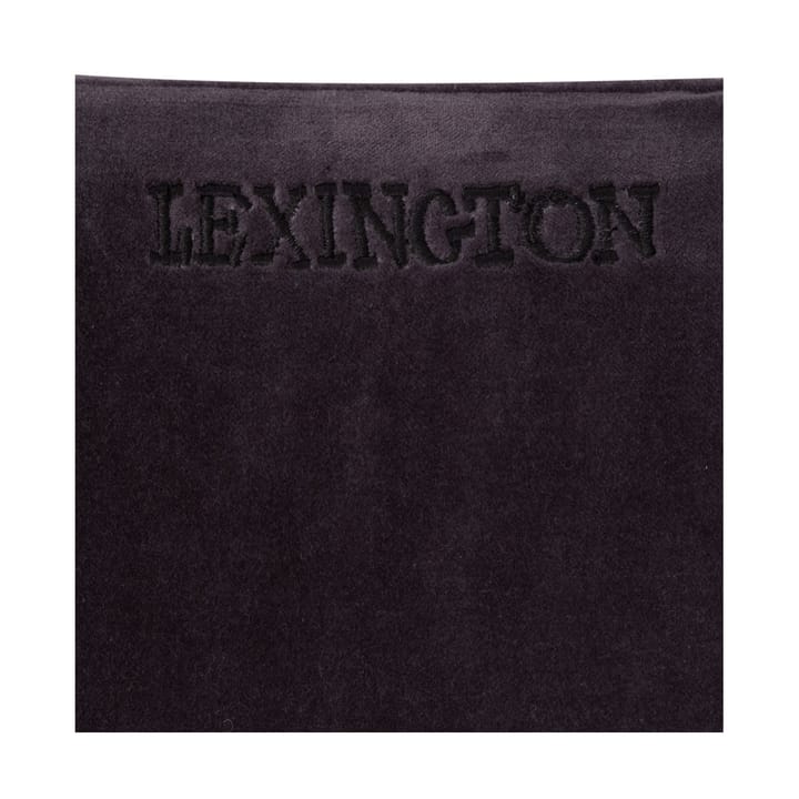 パッチド オーガニックコットン ベルベット クッションカバー 50x50 cm - Dark grey-light beige - Lexington | レキシントン