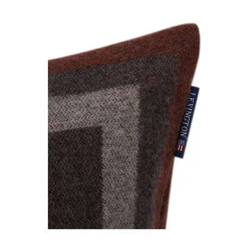 グラフィック リサイクルウール クッションカバー 50x50 cm - Dark grey-white-brown - Lexington | レキシントン