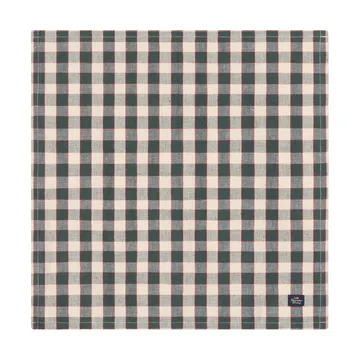 チェック リネン/コットン ナプキン 50x50 cm - Green-light beige-red - Lexington | レキシントン