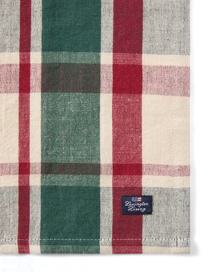 チェック リネン/コットンナプキン 50x50 cm, Green-red-beige Lexington | レキシントン