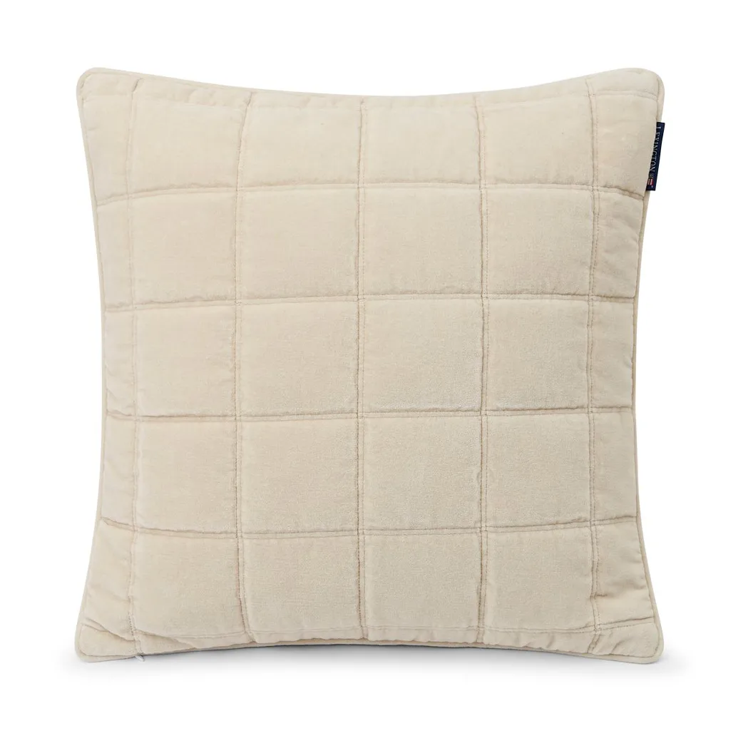 コットンベルベット キルト ピローケース 50x50 cm, Light beige Lexington | レキシントン