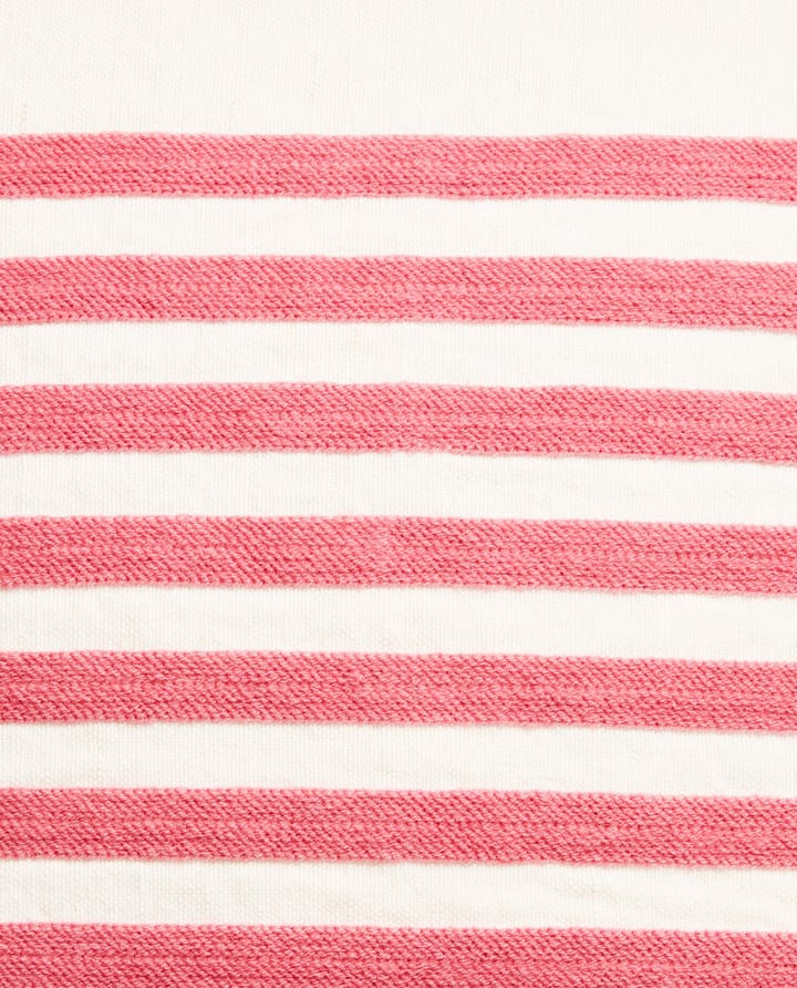 刺繍 ストライプ リネン/コットン クッションカバー 50x50 cm, Off White-red Lexington | レキシントン