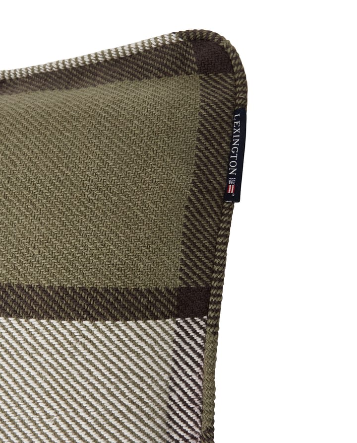チェック ヘビーツイル クッションカバー 50x50 cm, Olive Lexington | レキシントン