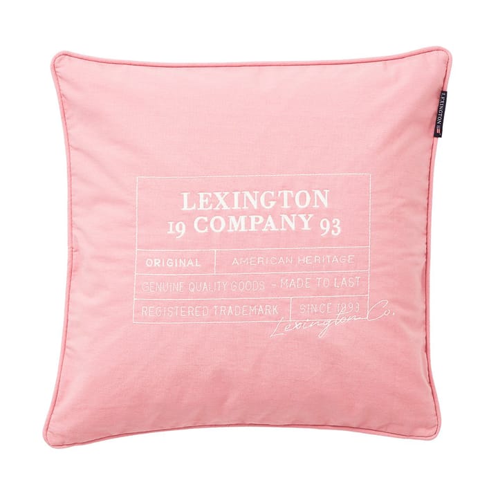 ロゴ オーガニックコットン キャンバス クッションカバー 50x50 cm - Pink - Lexington | レキシントン