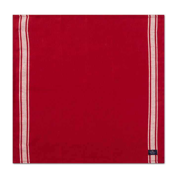 サイドストライプ コット�ンリネンナプキン 50x50 cm, Red-white Lexington | レキシントン