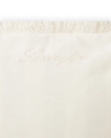 オーガニックコットン ベルベットフリンジ クッションカバー 50x50 cm. - White - Lexington | レキシントン