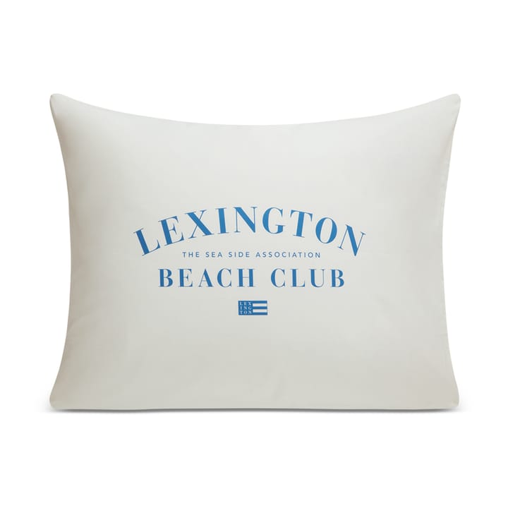 プリント オーガニックコットン ポプリン ピローケース 50x60 cm, Blue-white Lexington | レキシントン