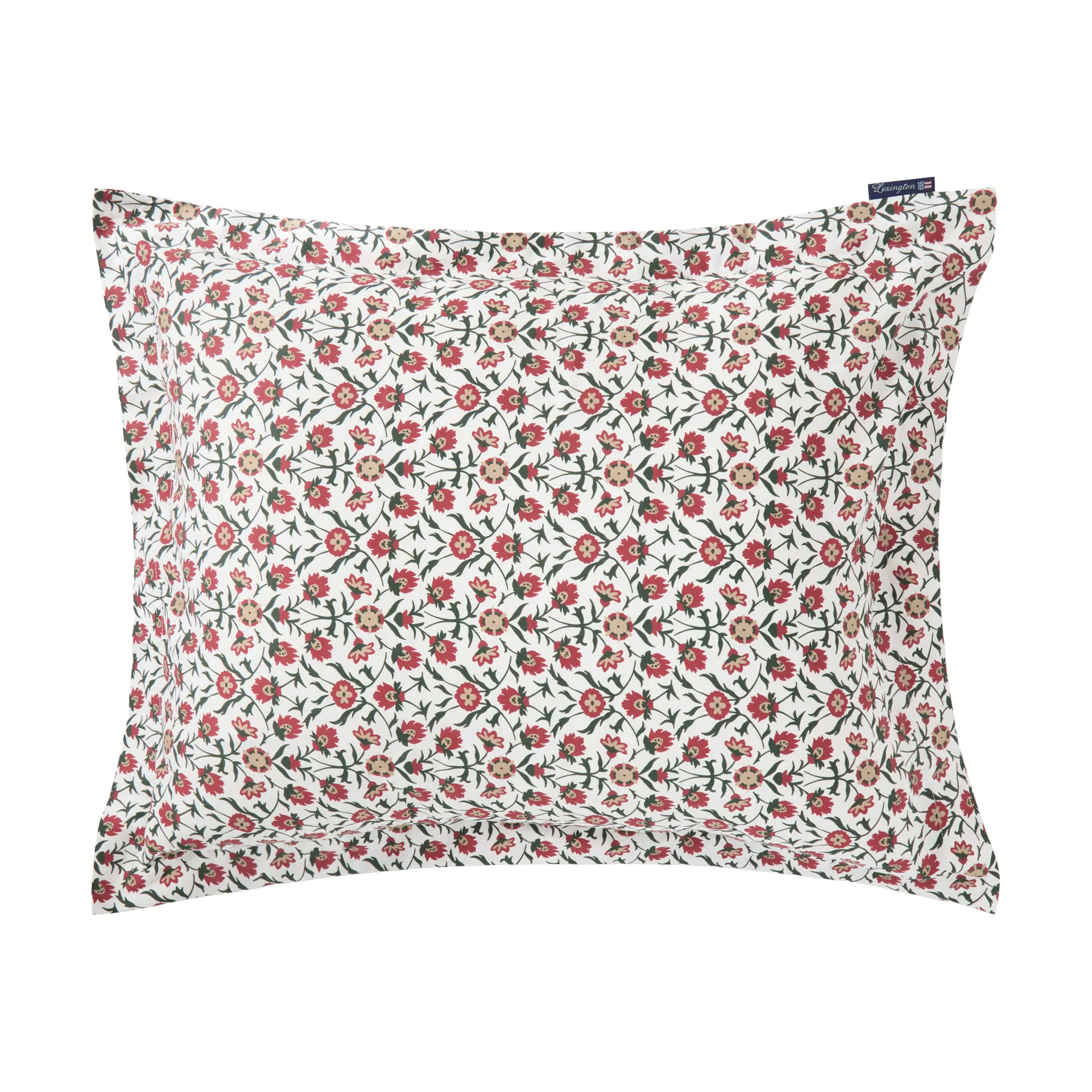 花柄 コットンサテン 枕カバー 50x60 cm, White-red-green-beige Lexington | レキシントン