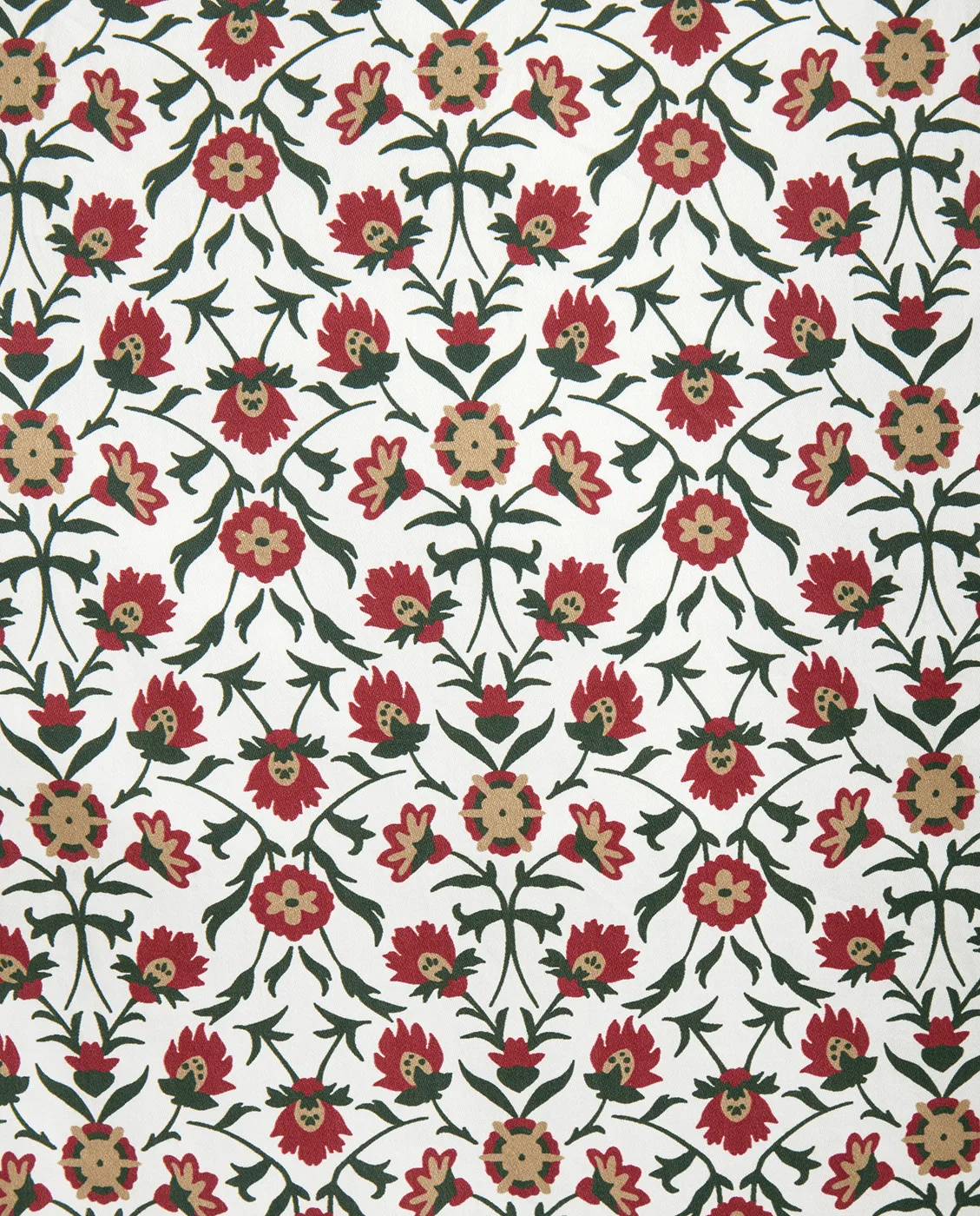 花柄 コットンサテン 枕カバー 50x60 cm, White-red-green-beige Lexington | レキシントン